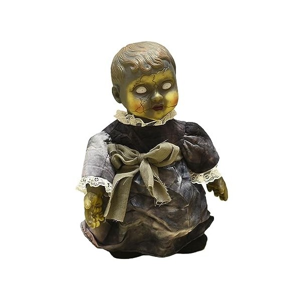Milageto Haunted House Baby Doll Accessoires dHalloween Poupée effrayante pour Halloween, Style un