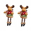 Totority 2 Pcs Assis Père Noël Bonhomme De Neige Renne Figurines De Noël Décorations De Noël Intérieur Décor À La Maison Noël