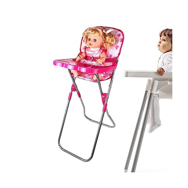 Poussette pour poupées - Poussette Jouets avec Panier Rose Poupée | poupée pour Filles 4 à 6 Ans, Landau poupée pour la Maiso