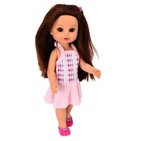 Vakitar 14in White Girl Doll Réaliste Poseable Fashion Cute Vinyl Toys, for Home, Kids Party Gifts