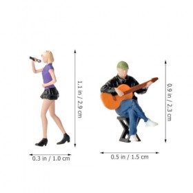 VILLCASE 1 Ensemble De Figurines De Personnes 1:64 Trains Miniatures Figurines De Personnes en Résine Architecturale Petit Gu