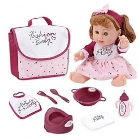 ORTUH Poupée bébé en Vinyle Souple, Poupées bébé Mignonnes poupée bébé Fille réaliste avec vêtements et poupée, Enfants Poupé