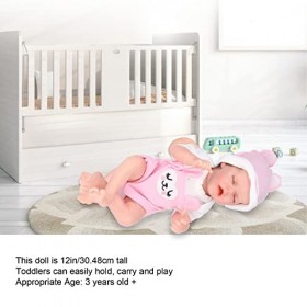SALALIS Poupée Reborn Baby Girl, Exquis Lifelike Baby Toy 12in Sleeping for Kids for Birthday Gift