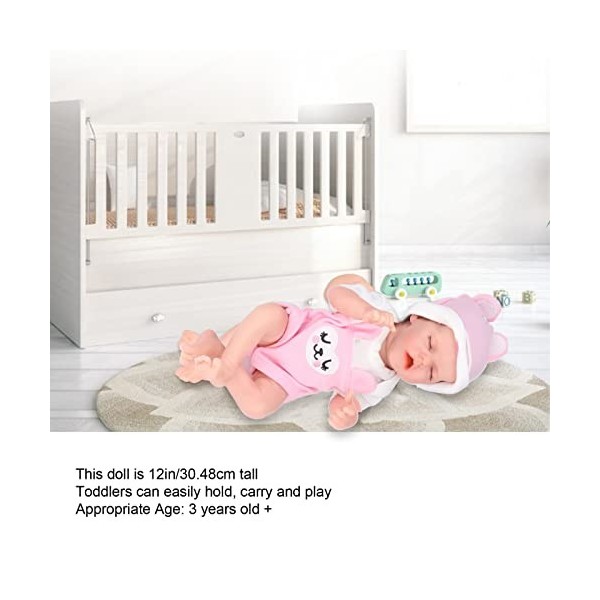 SALALIS Poupée Reborn Baby Girl, Exquis Lifelike Baby Toy 12in Sleeping for Kids for Birthday Gift