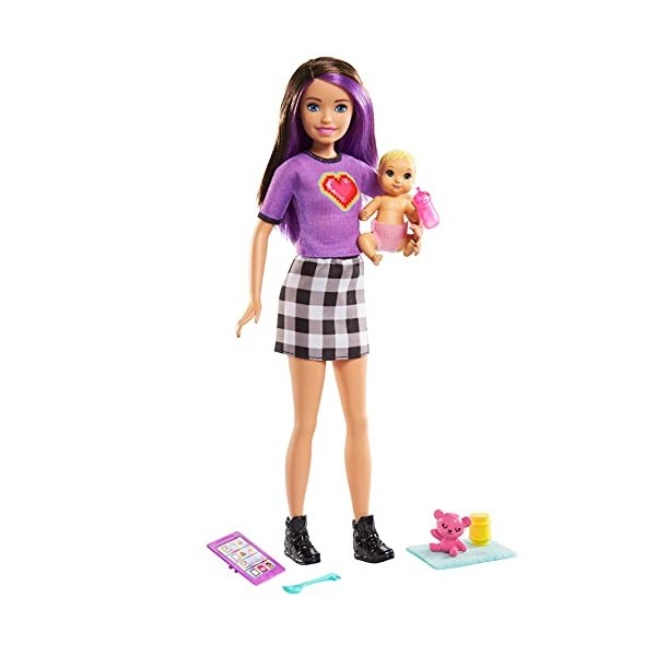 Mattel - Barbie Babysitter Doll, Baby and Accessory Assortment