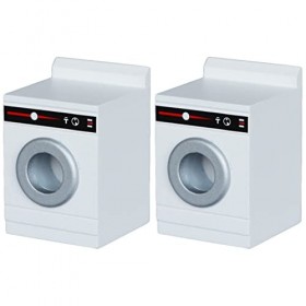 Toyvian 2 Pièces Lave Linge Maison De Poupée Mini Meubles De Maison Machine à Laver De Maison De Poupée Meuble Mini Modèle Or