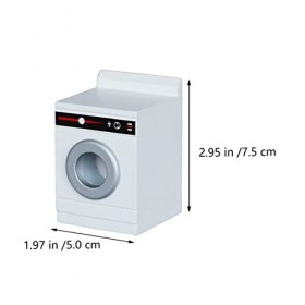 Toyvian 2 Pièces Lave Linge Maison De Poupée Mini Meubles De Maison Machine à Laver De Maison De Poupée Meuble Mini Modèle Or