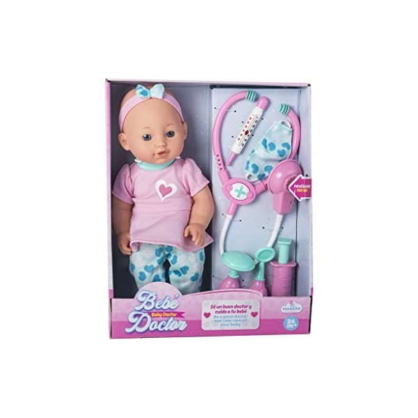 CUCOSITO Bébé 30,5 cm. avec Accessoires Docteur Rose