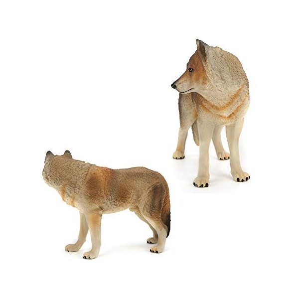 Jouets de loup danimaux sauvages, jouet réaliste de figures de loup danimal de forêt, jouets éducatifs préscolaires de loup