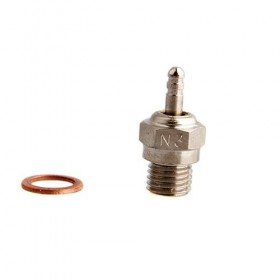 ZEZEFUFU Lot de 5 bougies de préchauffage en acier RC 3 N3 70117 Pièces de réparation pour moteurs chauds Kyosho pour HPI po