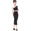 Barbie Signature poupée de collection articulée Looks, avec coupe Pixie, haut asymétrique et jupe mi-longue noire, jouet coll