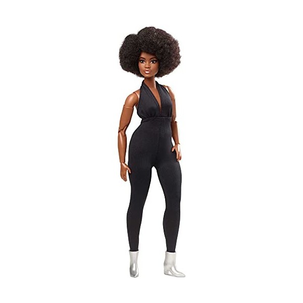 Barbie Signature poupée de collection articulée Looks, avec coupe Pixie, haut asymétrique et jupe mi-longue noire, jouet coll