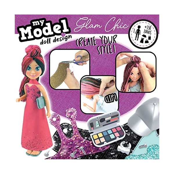 Educa My Model Doll Design Glam Chic 19170 Poupée DIY Poupée DIY Kit de Bricolage pour Enfants à partir de 6 Ans