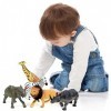 Click N Play Lot de 5 figurines danimaux géantes de 26,7 cm, assortiment de 5 pièces, au design réaliste, animaux sauvages,
