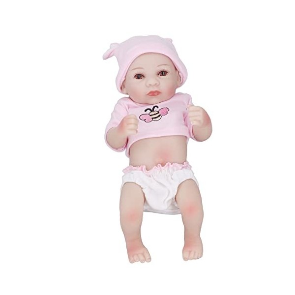 Poupée en Silicone Simulée de 11 Pouces, Membres Mobiles Souples et Imperméables Reborn Baby Dolls Newborn Baby Dolls Toy Typ
