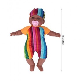 Poupées De Bébé Reborn De 16 Pouces à Peau Noire, Haute Simulation, Poupées Nouveau-nées Réalistes Avec Tétine Et Vêtements, 