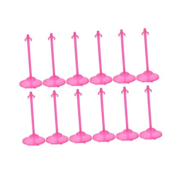 ibasenice 36 Pcs Poupée Stand Enfant Mannequin Mini Poupée Présentoirs en Plastique Modèle Présentoir Action Figure Stand Mar