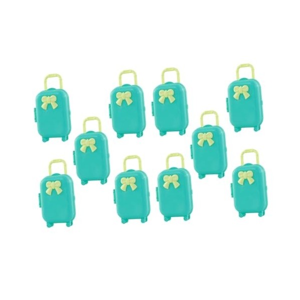 ibasenice 10 Pièces Mini Valise Poupées Miniatures Jeux en Plastique Mini Bébé Poupées Mini Boîte À Bagages Mini Poupée Valis