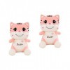 ABOOFAN 2 Pièces Jouets en Peluche Tigre Souriant Rose pour Bébés Oreillers en Peluche Décorations Lumineuses Peluche Animal 