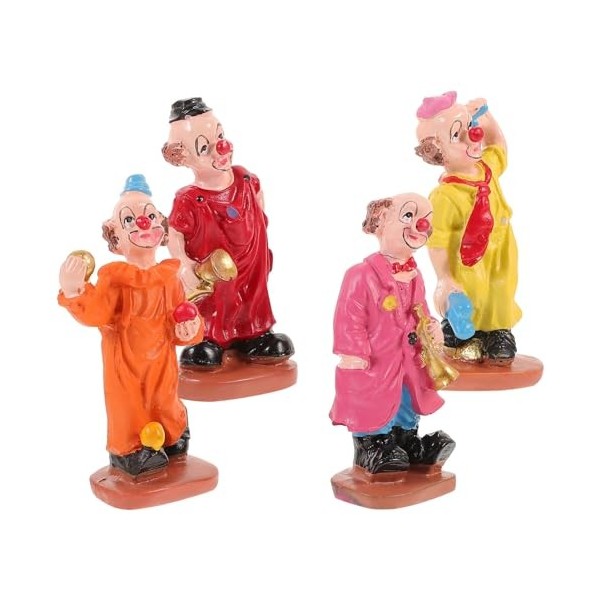 NOLITOY 8 Pcs Clown Ornement Modèle Mini Clown Modèle Cirque Clown Cupcake Topper Figures De Clown Clown Figurines À Collecti