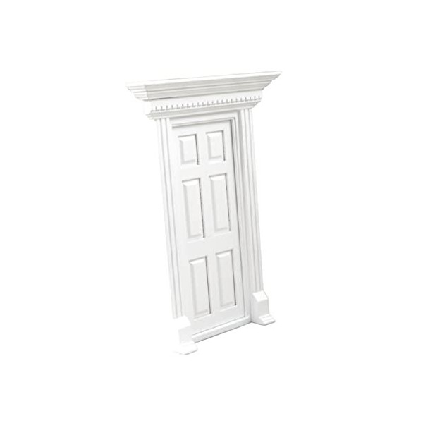 Alasum 2 Pièces Modèle De Porte Décor Blanc Décoration Maquette Mini-Porte Porte De Fée Miniature Enfant en Bois Poupée Blanc