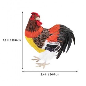 Happyyami Décoration Dintérieur Maquette Modèle de Poulet à Articles de La Plume de Plumet de Poulet Figure de Poulet Figure