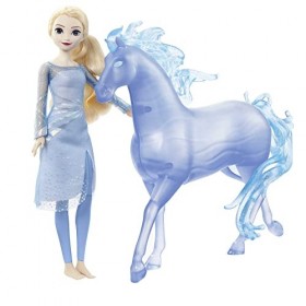 Disney La Reine des Neiges 2 Coffret Elsa et Nokk avec Poupée articulée Elsa et figurine cheval d’eau Nokk, Jouet Enfant, Dès