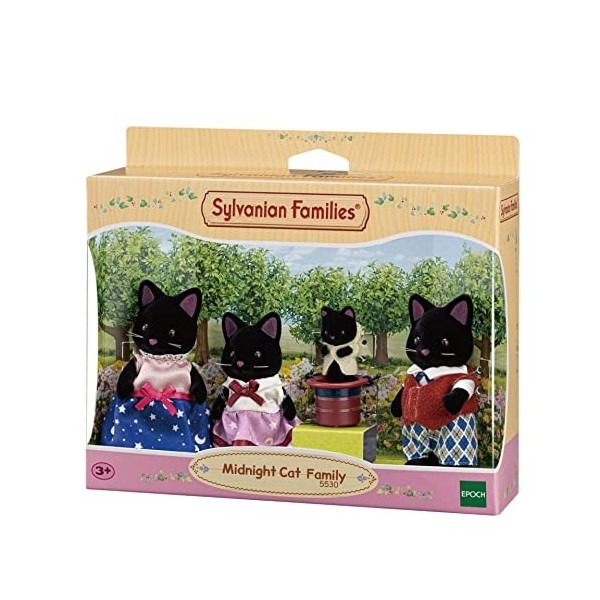 Sylvanian Families - La famille chat magicien - 5530 - Famille 4 Figurines - Mini Poupées