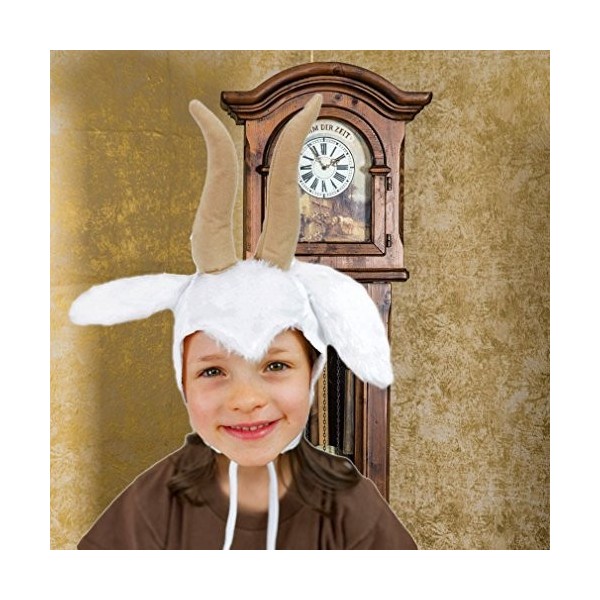 Krause & Sohn Chèvre Hat Enfants Contes danimaux Blanc Couvre-Chef chèvre Chèvres Carnaval