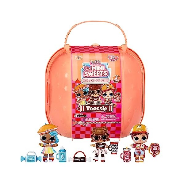 L.O.L. Surprise Loves Mini Sweets Deluxe Series 3 - TOOTSIE - Comprend 3 Poupées en Édition Limitée sur le Thème des Bonbons,