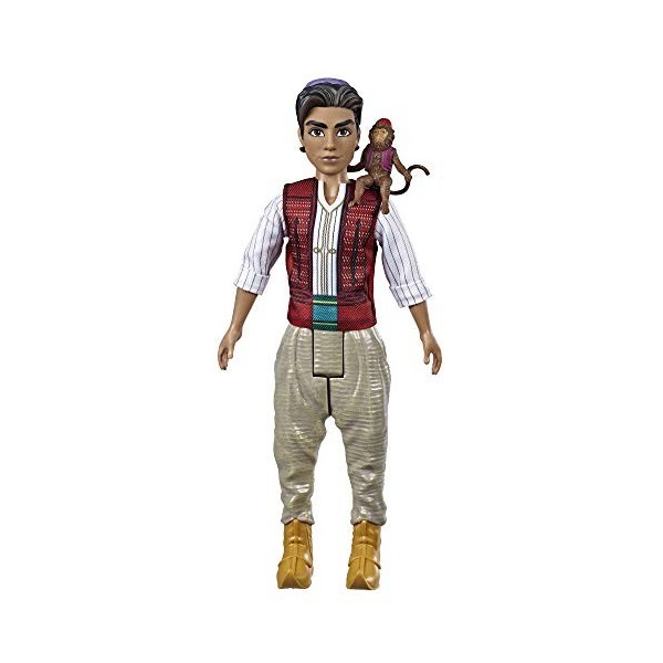 Disney Aladdin Fashion Doll with Abu, Inspired by Disneys Aladdin Live-Action Movie, Toy for Kids 3 Years Old & Up