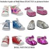 The New York Doll Collection 6 Paires Chaussures Multicolores - Fantaisie Sandales - Baskets - sadapte 18 Pouces / 46 cm Pou