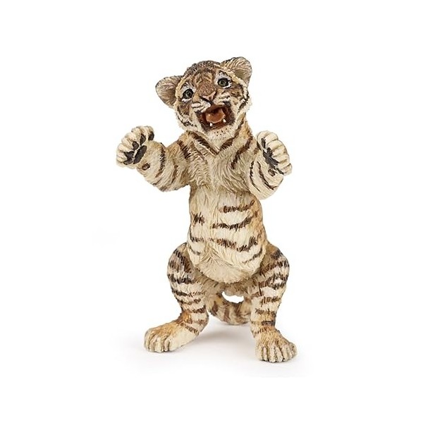 Papo -Figurine Peinte A La Main -La Vie Sauvage-Bébé Tigre debout-50269-À Collectionner-pour Enfants - Filles et Garçons - A 