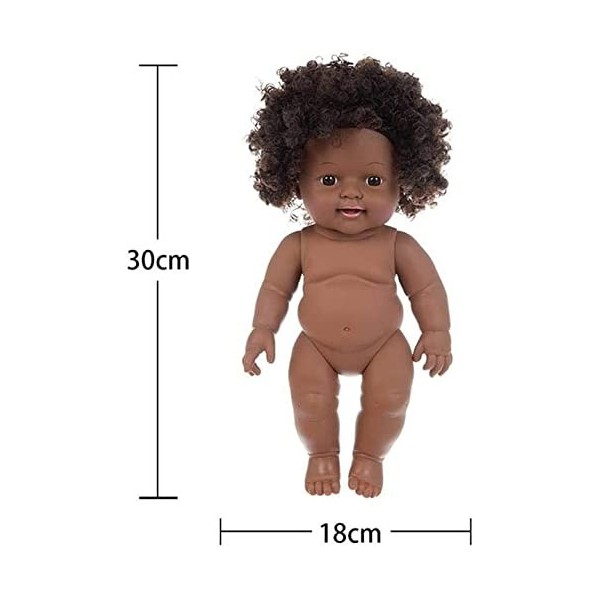 Aeromdale Poupée noire pour fille de 30,5 cm avec t-shirt short, vêtements pour enfants, vacances, cadeau danniversaire – C