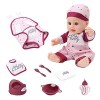 ORTUH Poupées réalistes,Poupées bébé avec vêtements et Accessoires dalimentation | Poupée Miniature en Silicone avec biberon