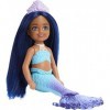 Barbie Mermaid Chelsea - HLC15 - Poupée articulée 15cm - Sirène avec Cheveux Bleu