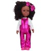 Vakitar 14in Reborn Baby Dolls Africaine Peau Noire Fille Poupée À La Mode Enfant Jouets Cadeau, pour La Maison Rose Red Stra