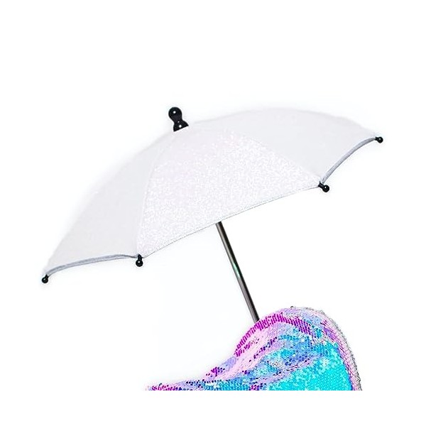 Roma- Variety, RDP-P-P, Blanc Scintillant, Polly Sparkle Dolls Pram Parasol