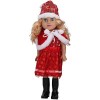 Alvinlite Ensemble de poupée de Noël avec des vêtements de Noël Chapeau Châle Accessoires Qualité Designs Poupée Mignon 19 Po