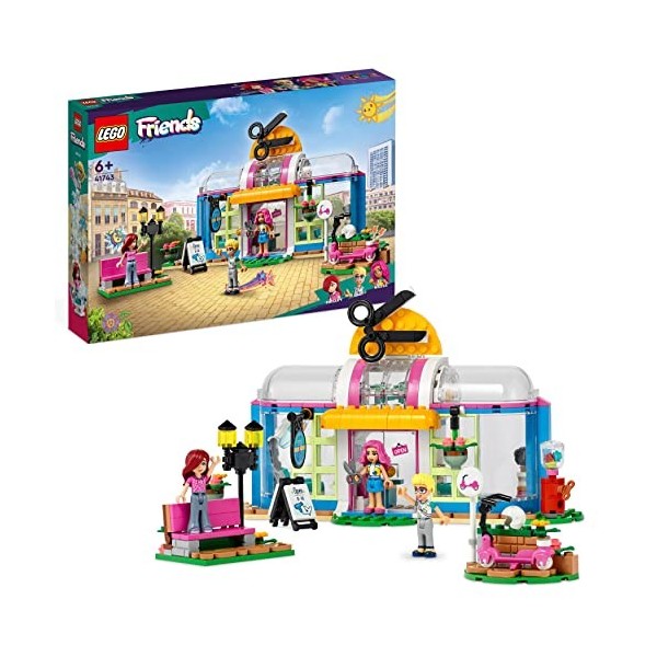 LEGO Friends 41743 Le Salon De Coiffure, Jouet De Coiffure Créatif avec Mini-Poupées 2023 Paisley & Olly, Cheveux Et Visage I