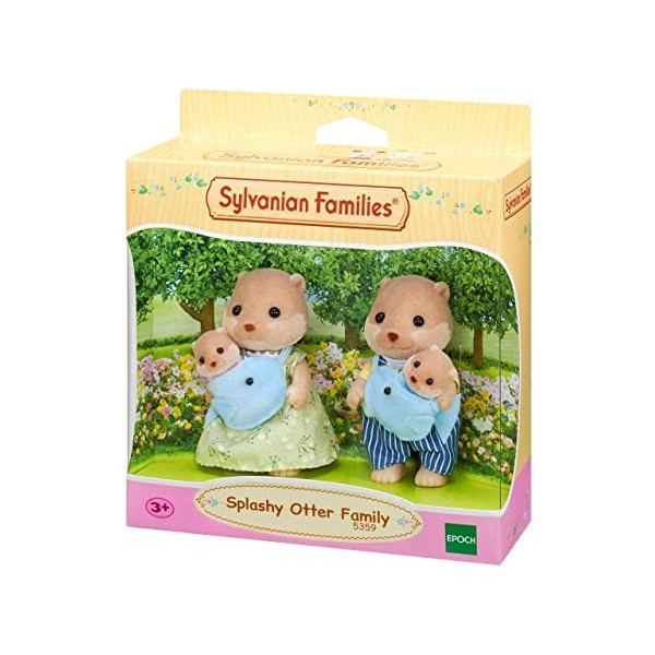 Sylvanian Families 5359 Otter: Famille Planch Multi Mini Poupée, La famille loutre Multicolore