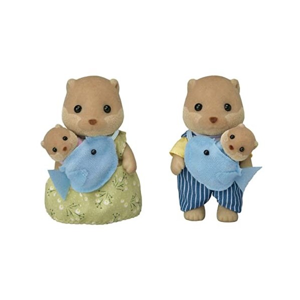 Sylvanian Families 5359 Otter: Famille Planch Multi Mini Poupée, La famille loutre Multicolore