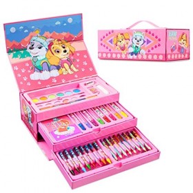 Paw Patrol Set de Coloriage Pat Patrouille - Coffret Peinture et Coloriage Enfant Rose 