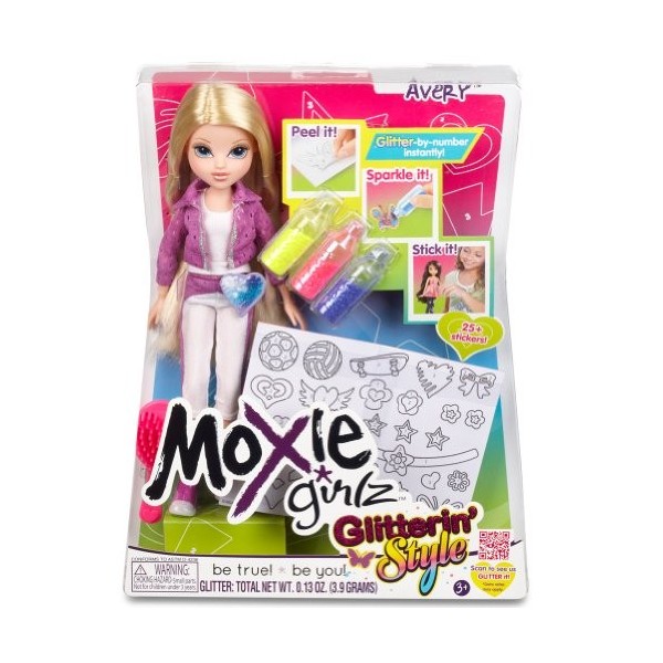 Moxie Girlz – Glitterin’ Style – Avery – Poupée 26 cm et Décoration Import Royaume Uni 