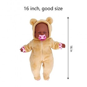 BALRAJ Poupées De Bébé Reborn De 16 Pouces, Poupées De Bébé Réalistes, Corps en Tissu Doux avec Sucette, Poupées De Nouveau-n