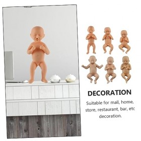 Abaodam 6 Pièces Doigt Poupée Bébé Nouveau-Né Décor De Bébé pour Enfants Mini Cube De Jeu Poupée Artisanat Petites Choses Scu