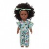 Vakitar Simulation de Cheveux bouclés de Peau Noire Fille Africaine bébé poupée Enfant Jeu de rôle poupée Jouet Cadeau, pour 