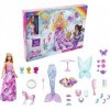 Barbie Calendrier de l’Avent Dreamtopia avec Poupée Mannequin et 24 surprises, dont tenues féeriques, animaux de compagnie et