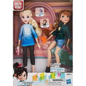 Disney Princess Ralph Breaks The Internet Movie Dolls, Elsa & Anna Dolls with Comfy Clothes & Accessories
