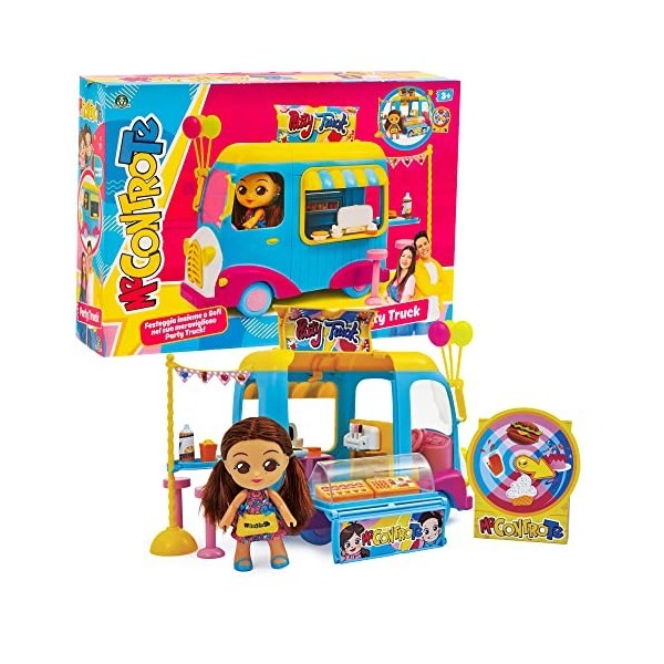 Giochi Preziosi Me Contro Te - Party Truck Playset Crème glacée et Fast Food avec Sofi et de Nombreux Accessoires Inclus, pou